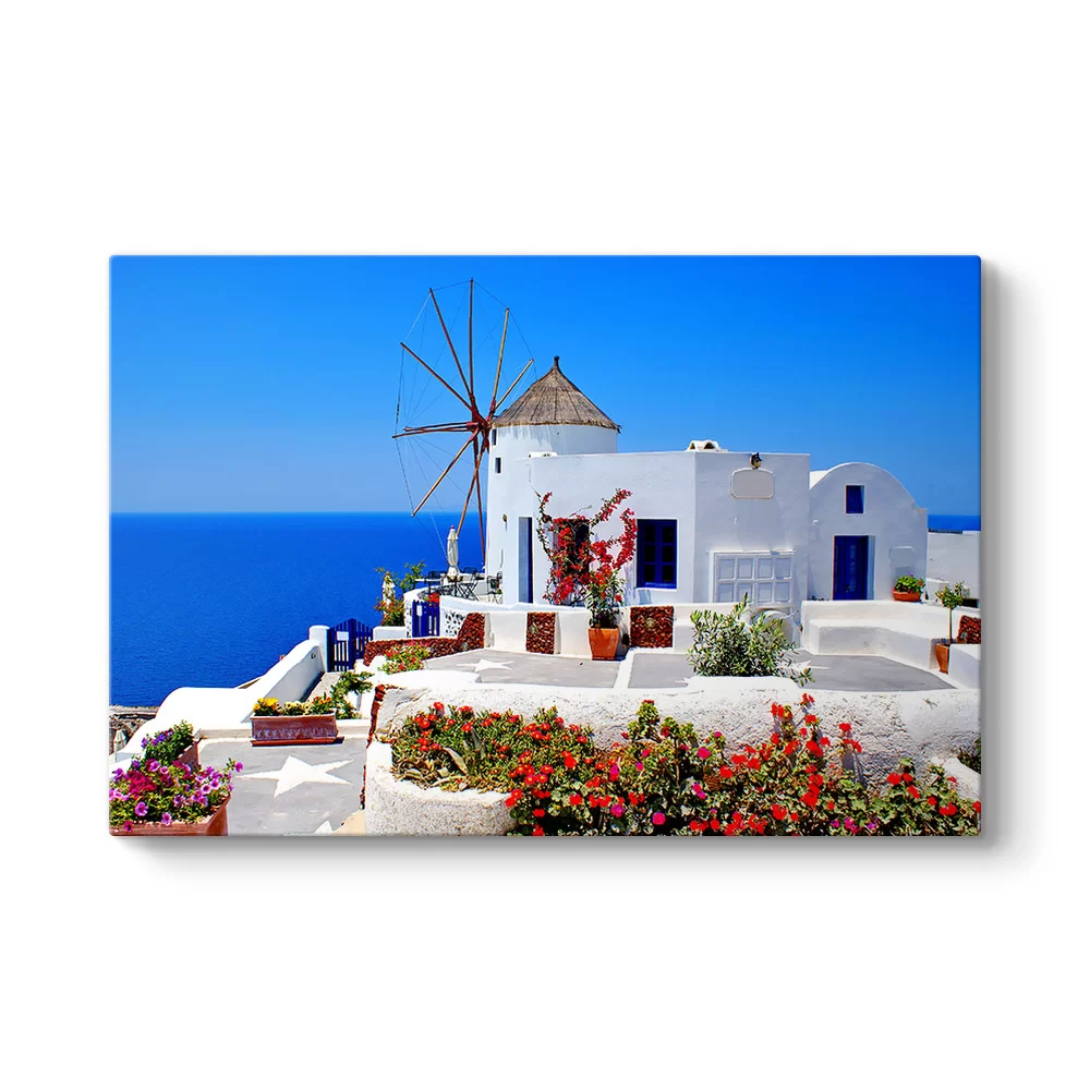 Santorini Değirmen Tablosu - Model 1